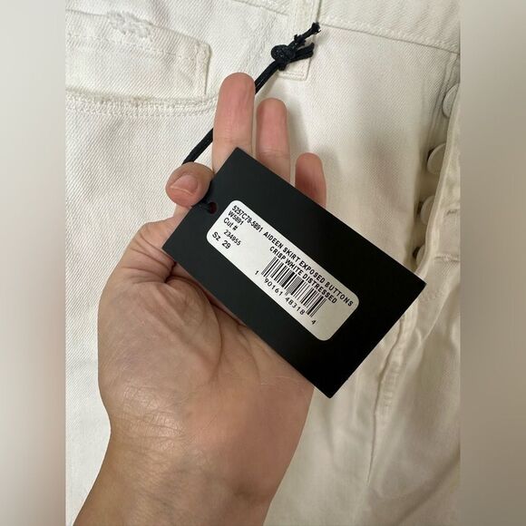 Paige Jeans Aideen exposed white button skirt 29 - Picture 5 of 8